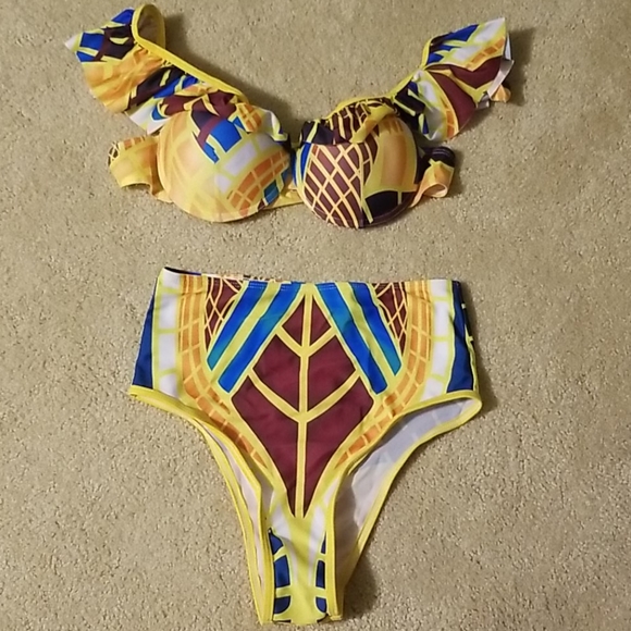 New African Totem Print High Waisted Bikini - Picture 9 of 12